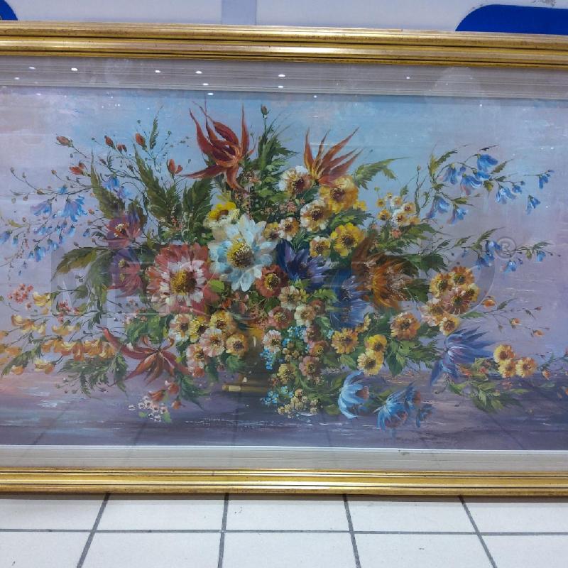 QUADRO OLIO VASO DI FIORI GRANDE | Mercatino dell'Usato San maurizio canavese 2