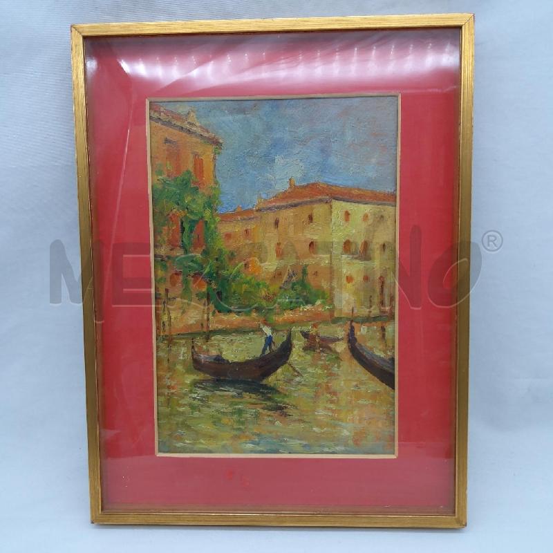 QUADRO OLIUO SU TAVOLA GONDOLE CORN DORATA  | Mercatino dell'Usato San maurizio canavese 1