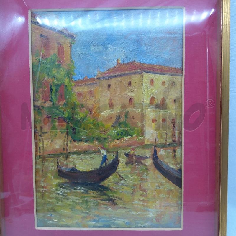 QUADRO OLIUO SU TAVOLA GONDOLE CORN DORATA  | Mercatino dell'Usato San maurizio canavese 2