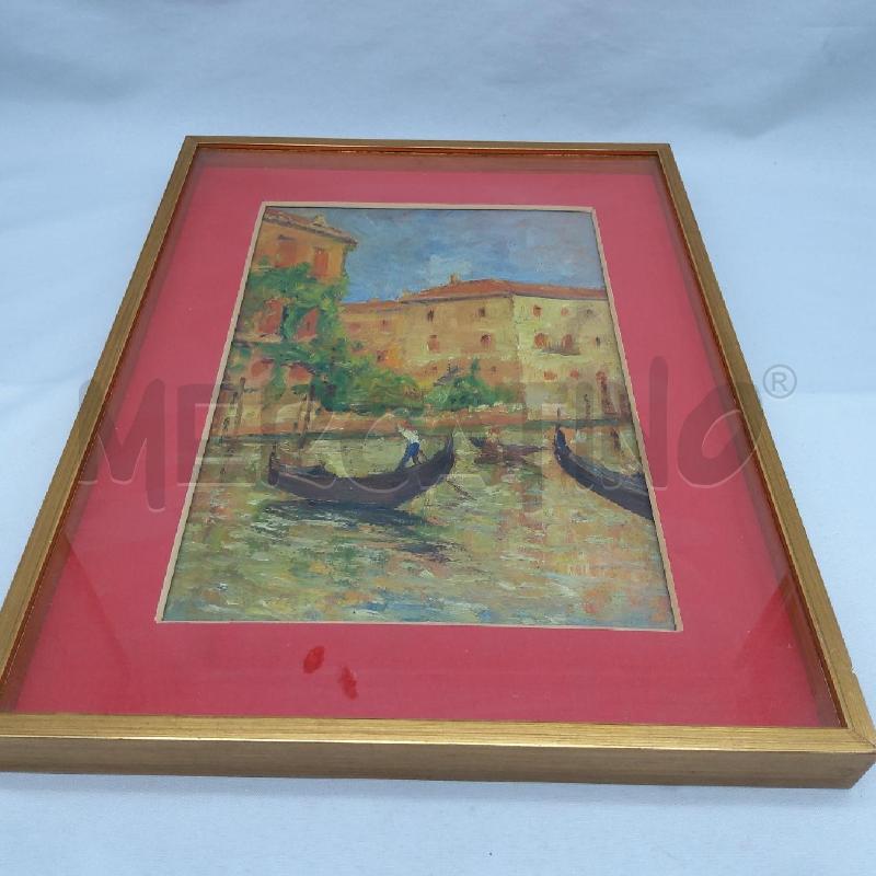 QUADRO OLIUO SU TAVOLA GONDOLE CORN DORATA  | Mercatino dell'Usato San maurizio canavese 3