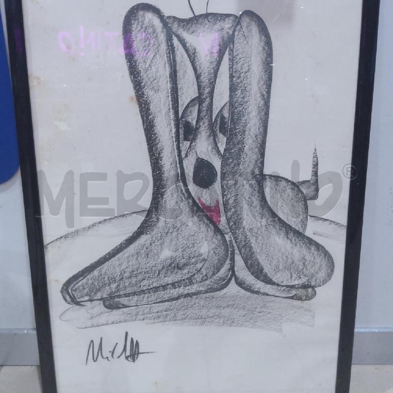 QUADRO PASTELLO CANE STILIZZATO | Mercatino dell'Usato San maurizio canavese 2
