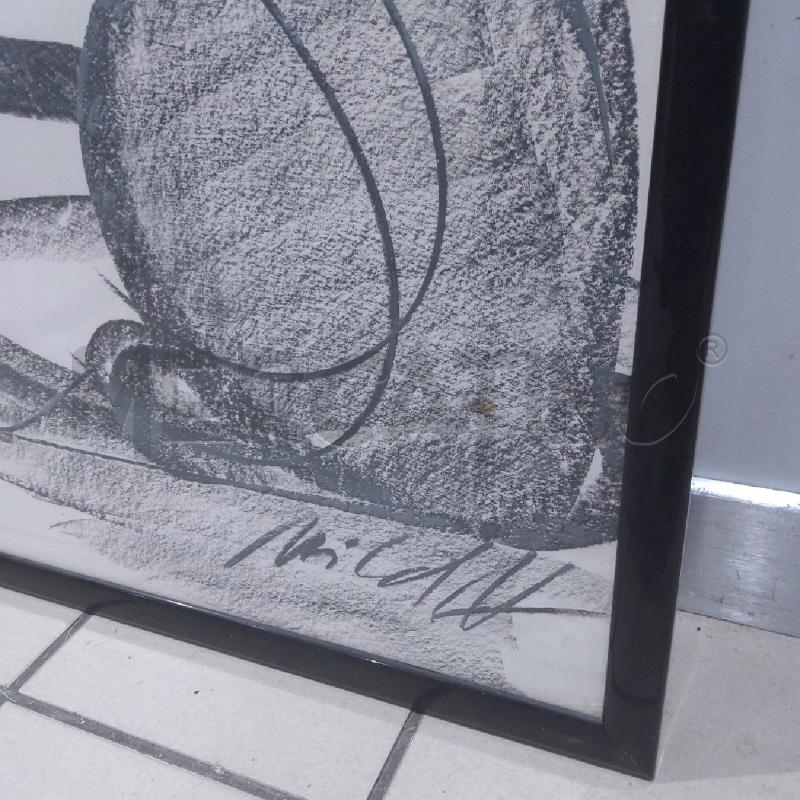 QUADRO PASTELLO GATTO STILIZZATO | Mercatino dell'Usato San maurizio canavese 3