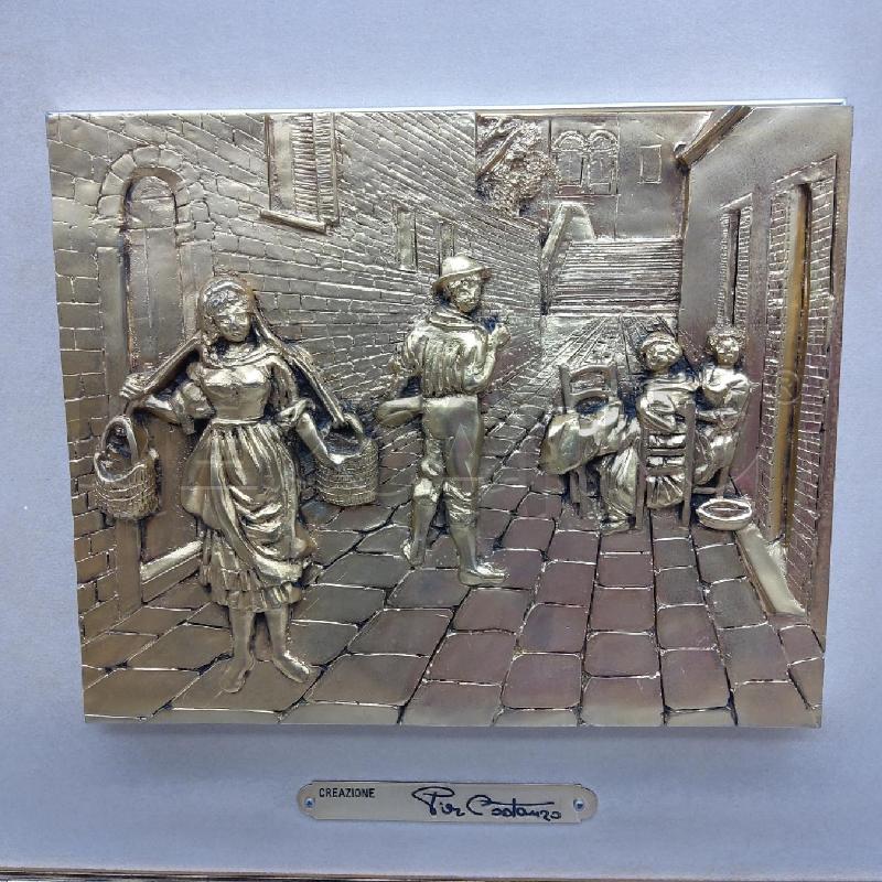 QUADRO PIER COSTANZO BRONZO LAMINATO ORO | Mercatino dell'Usato San maurizio canavese 2
