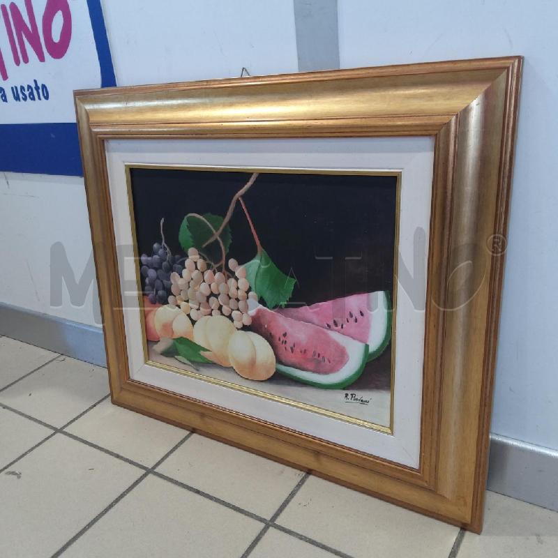 QUADRO PIOVANI FRUTTA FONDO NERO CORNICE ORO  | Mercatino dell'Usato San maurizio canavese 2