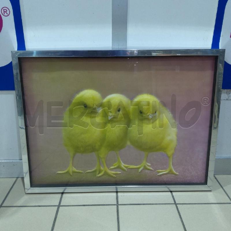 QUADRO PULCINI IN RILIEVO CORNICE ARGENTATA | Mercatino dell'Usato San maurizio canavese 1