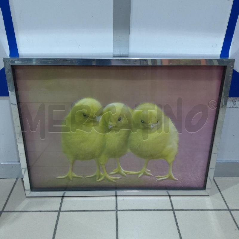 QUADRO PULCINI IN RILIEVO CORNICE ARGENTATA | Mercatino dell'Usato San maurizio canavese 4
