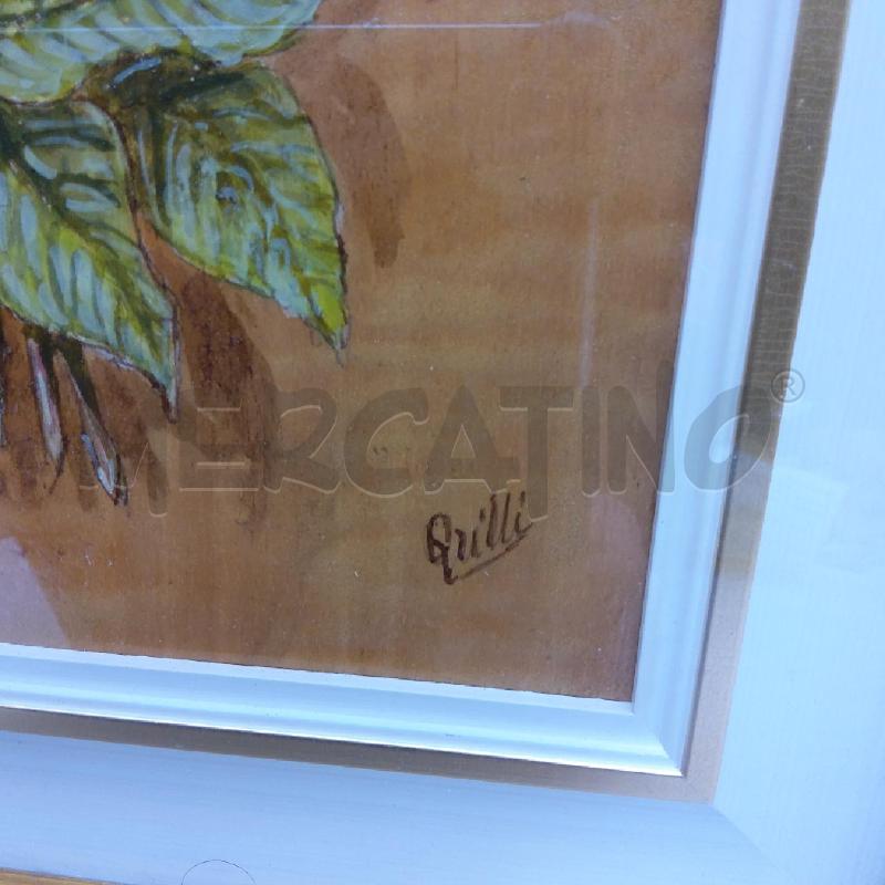QUADRO QRILLI ROSE GIALLE CORNICE PASSPARTOUT | Mercatino dell'Usato San maurizio canavese 3