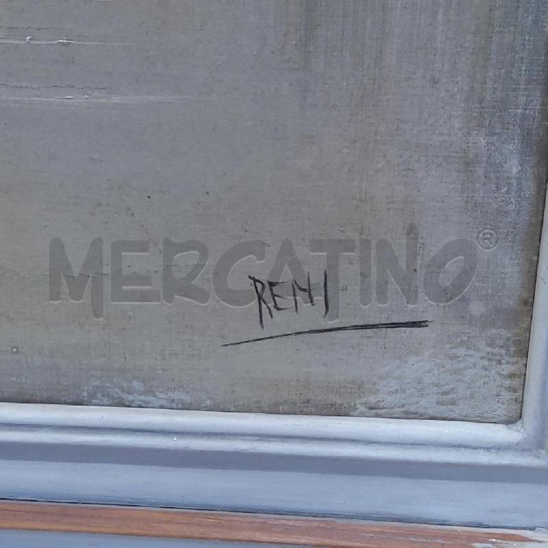 QUADRO RENI LAGO CON CASE SU LINGUA DI TERRA | Mercatino dell'Usato San maurizio canavese 3