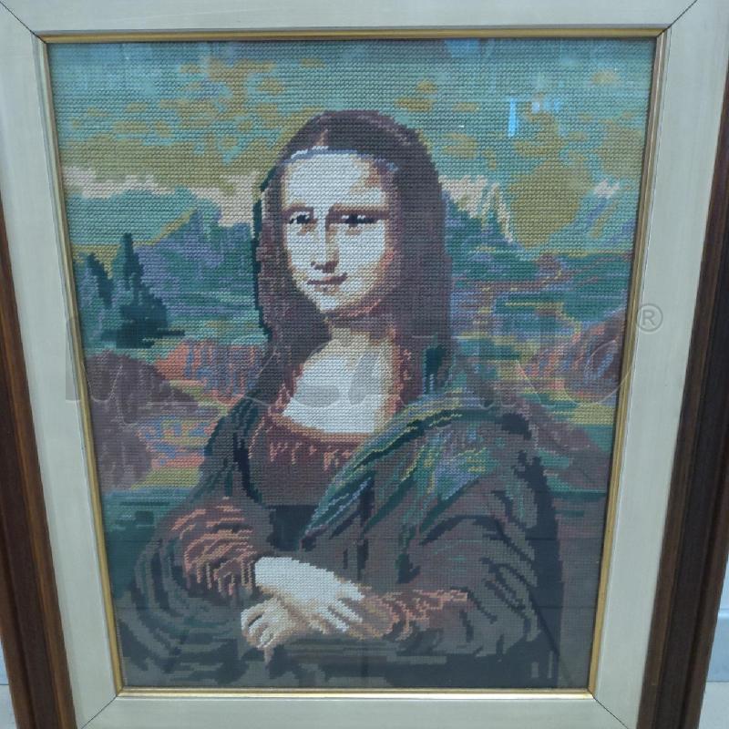 QUADRO RIPRODUZIONE GIOCONDA MEZZO PUNTO | Mercatino dell'Usato San maurizio canavese 2