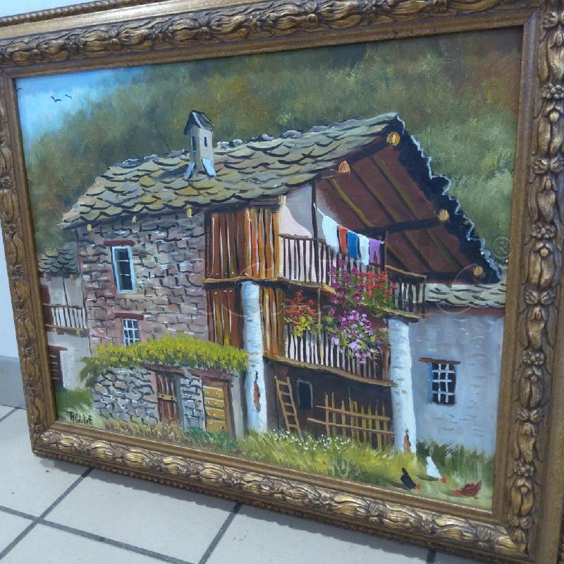QUADRO ROBERTO GIULIETTI RUSTICO PITTORESCO 70X50 | Mercatino dell'Usato San maurizio canavese 2