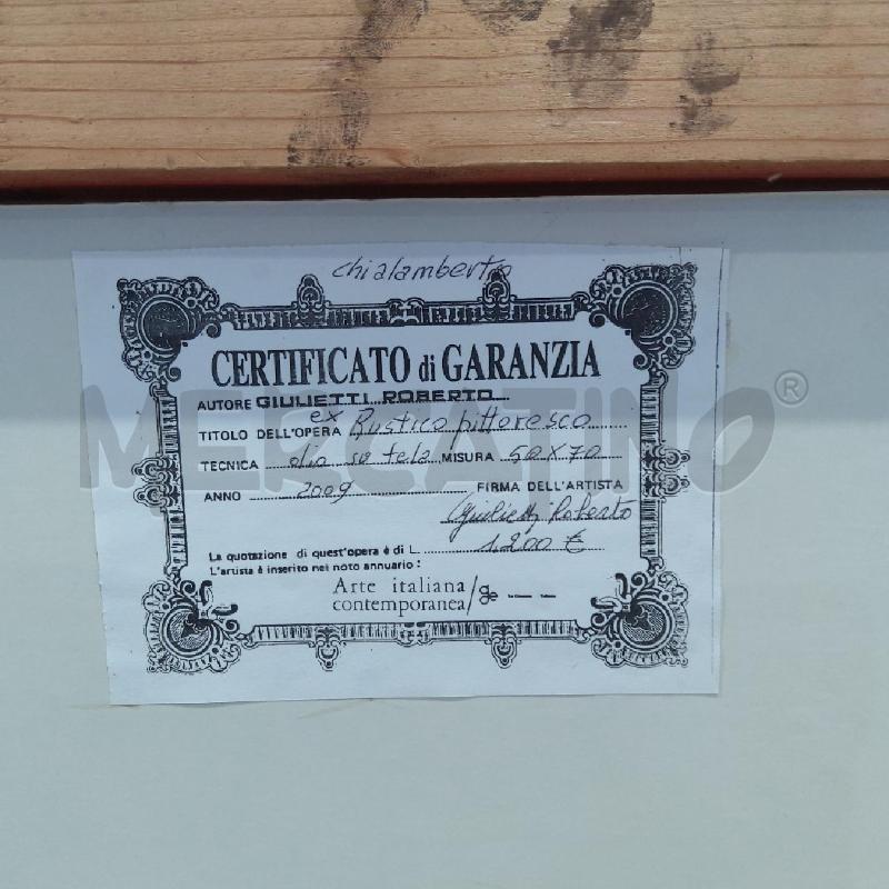 QUADRO ROBERTO GIULIETTI RUSTICO PITTORESCO 70X50 | Mercatino dell'Usato San maurizio canavese 5