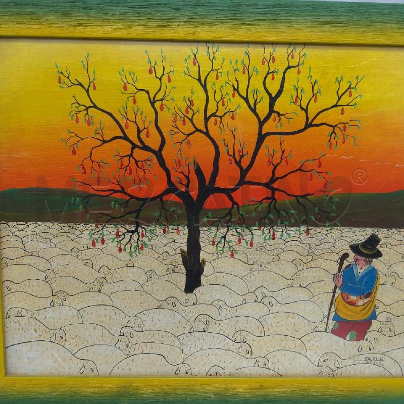 QUADRO ROCCO BALDUCCI GREGGE PECORE E PASTORE | Mercatino dell'Usato San maurizio canavese 3