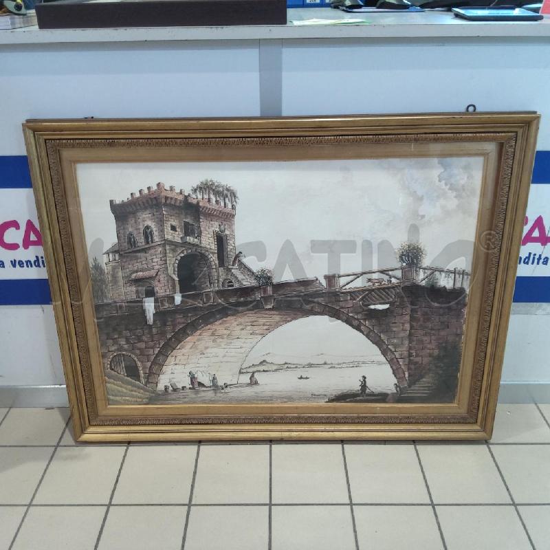 QUADRO ROMANI 100 X 70 PONTE CON TORRE | Mercatino dell'Usato San maurizio canavese 1