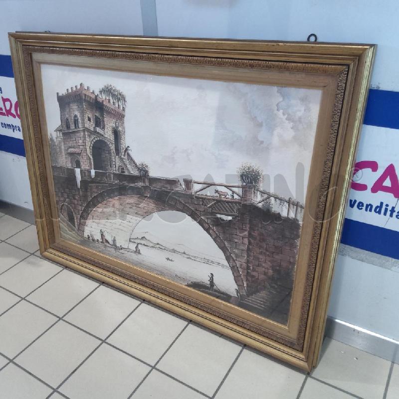 QUADRO ROMANI 100 X 70 PONTE CON TORRE | Mercatino dell'Usato San maurizio canavese 4