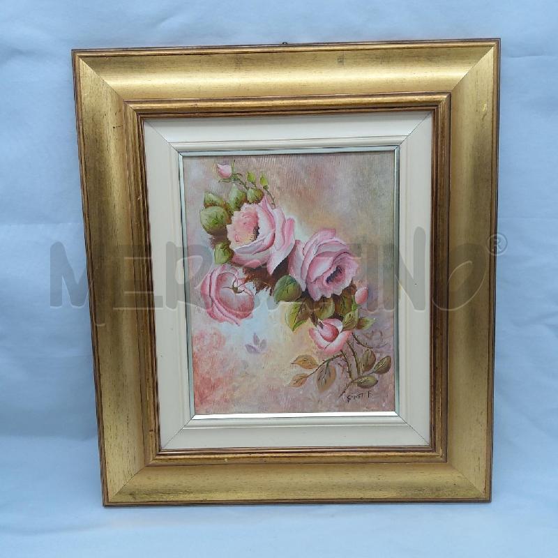 QUADRO ROSE ROSA F. GIROT CORN DORATA | Mercatino dell'Usato San maurizio canavese 1