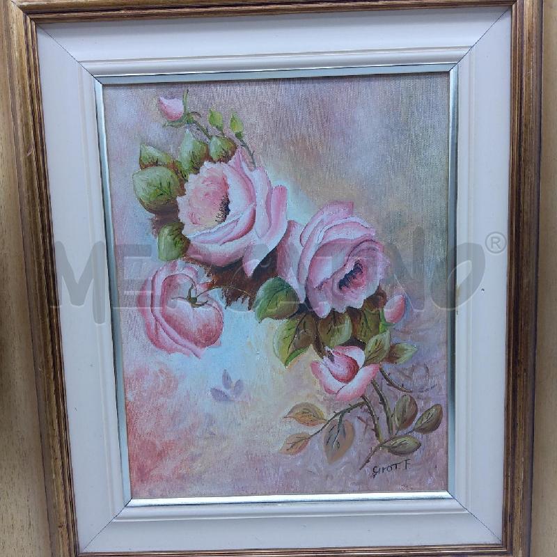 QUADRO ROSE ROSA F. GIROT CORN DORATA | Mercatino dell'Usato San maurizio canavese 2