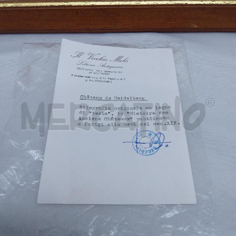 QUADRO SILOGRAFIA CHATEAU DE HEIDELBERG+CERTI CASS 141 | Mercatino dell'Usato San maurizio canavese 4