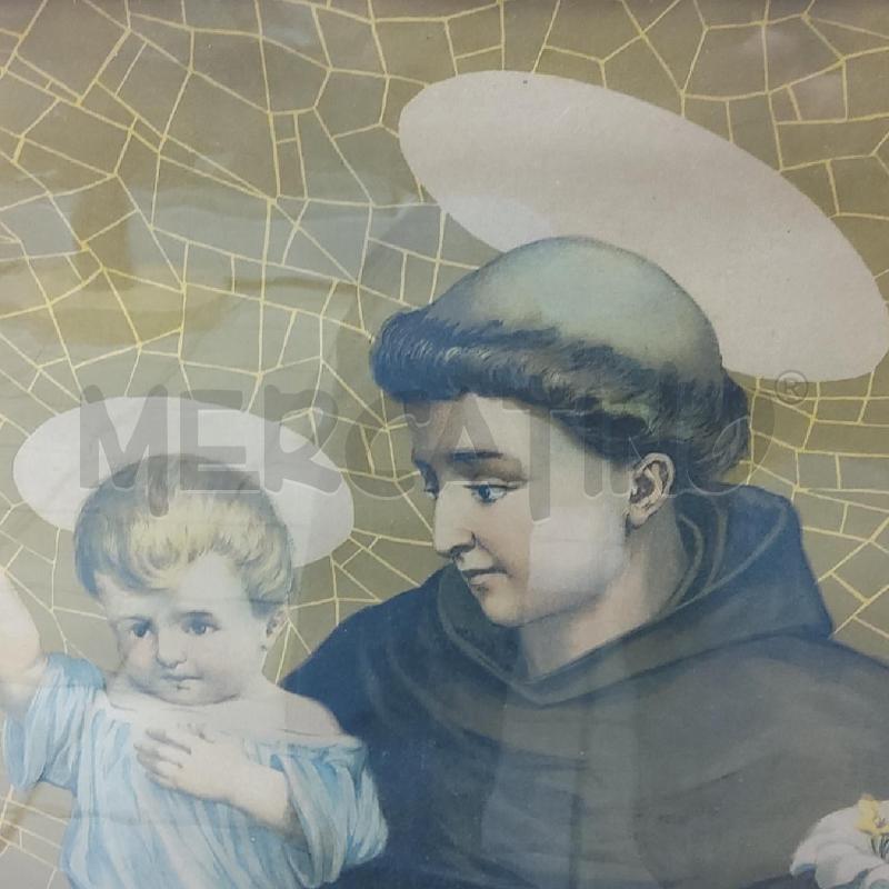 QUADRO STAMPA S. ANTONIO DA PADOVA CORNICE LARICE ROSSO | Mercatino dell'Usato San maurizio canavese 3