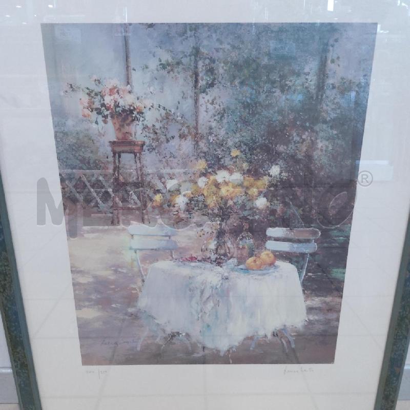 QUADRO STAMPA TAVOLINO NEL VERDE | Mercatino dell'Usato San maurizio canavese 2