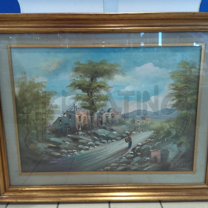 QUADRO STRADA CON CASE DIROCCATE F. PINTO | Mercatino dell'Usato San maurizio canavese 2