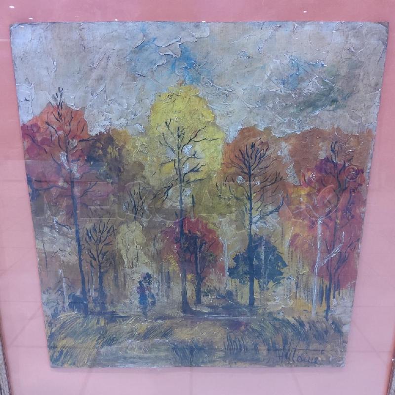 QUADRO SU TAVOLA ALBERI CORNICE ARGENTATA 60X80 | Mercatino dell'Usato San maurizio canavese 2