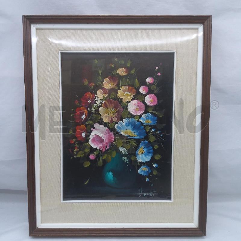 QUADRO VASO FIORI OTTANIO FIRMA VIOLET | Mercatino dell'Usato San maurizio canavese 1