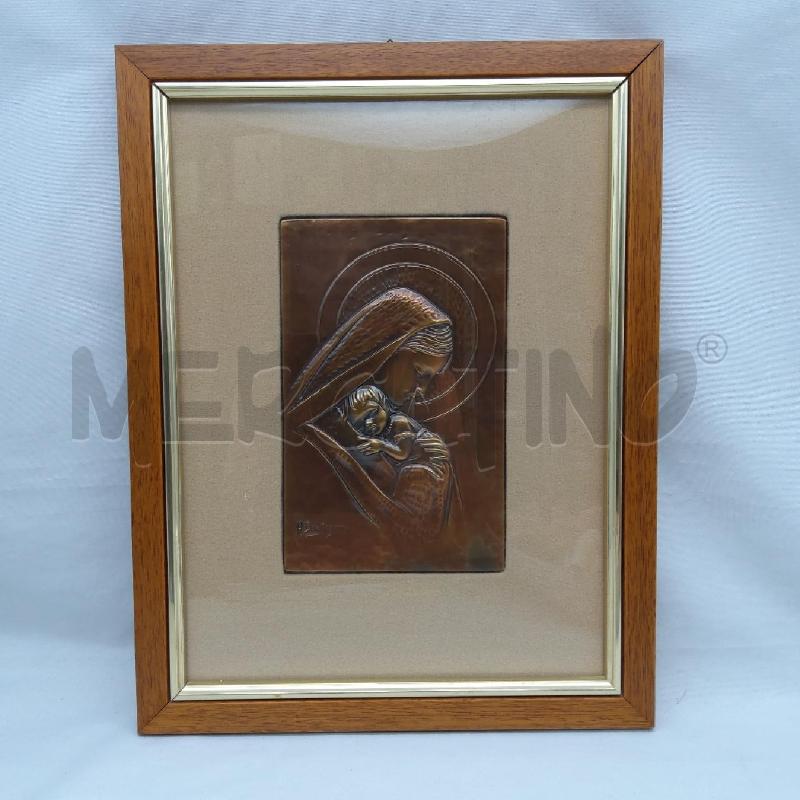 QUADRO VERGINE CON BAMBINO SBALZO SU RAME | Mercatino dell'Usato San maurizio canavese 1