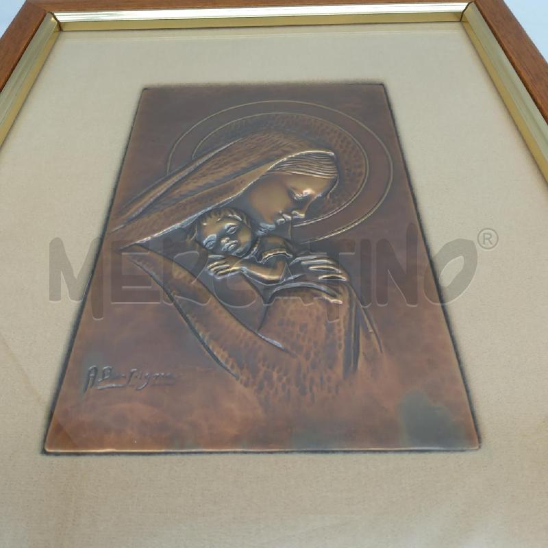 QUADRO VERGINE CON BAMBINO SBALZO SU RAME | Mercatino dell'Usato San maurizio canavese 3