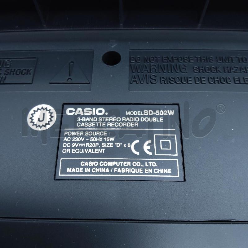 RADIO CASSETTE CASIO SD-502W | Mercatino dell'Usato San maurizio canavese 4