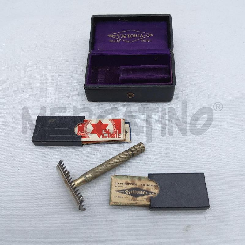 RASOIO EPOCA VICTORIA CON LAMETTE SCATOLINA | Mercatino dell'Usato San maurizio canavese 2