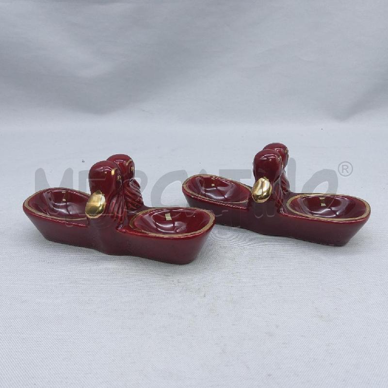 SALE E PEPE CERAMICA ART DECO ROSSO DORATO ANATRE | Mercatino dell'Usato San maurizio canavese 1