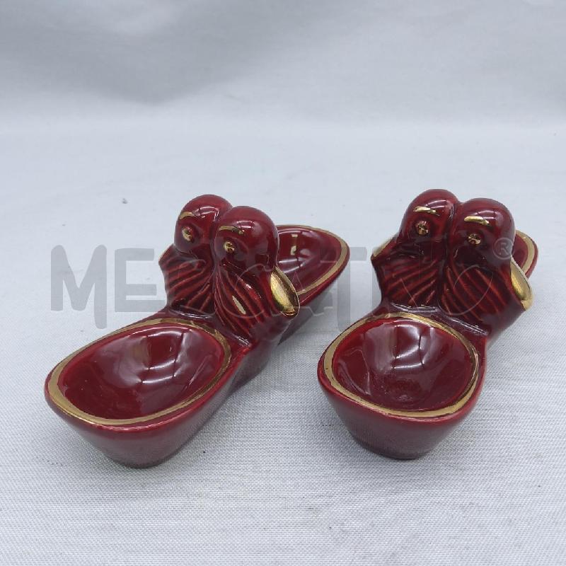 SALE E PEPE CERAMICA ART DECO ROSSO DORATO ANATRE | Mercatino dell'Usato San maurizio canavese 2