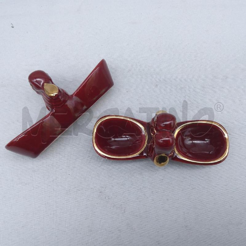 SALE E PEPE CERAMICA ART DECO ROSSO DORATO ANATRE | Mercatino dell'Usato San maurizio canavese 4