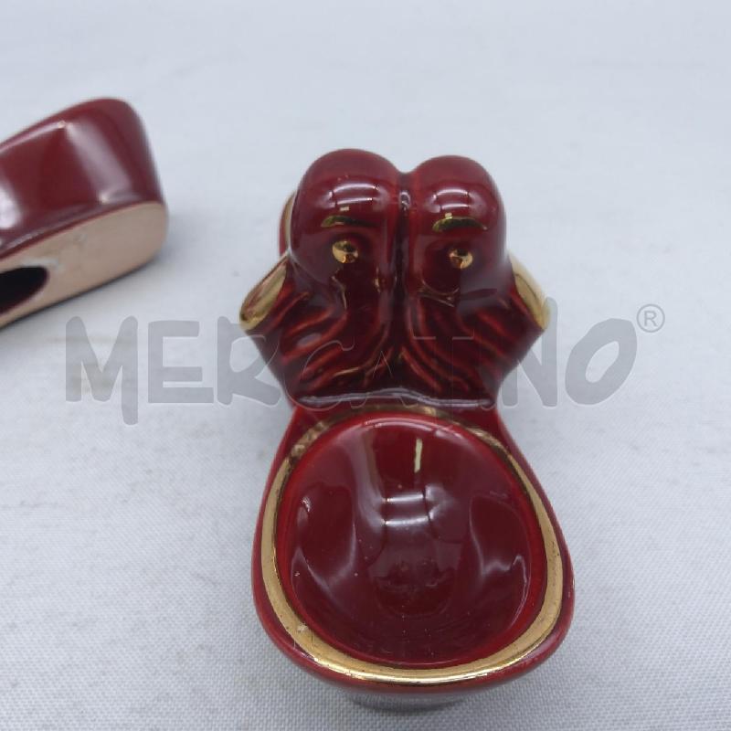 SALE E PEPE CERAMICA ART DECO ROSSO DORATO ANATRE | Mercatino dell'Usato San maurizio canavese 5