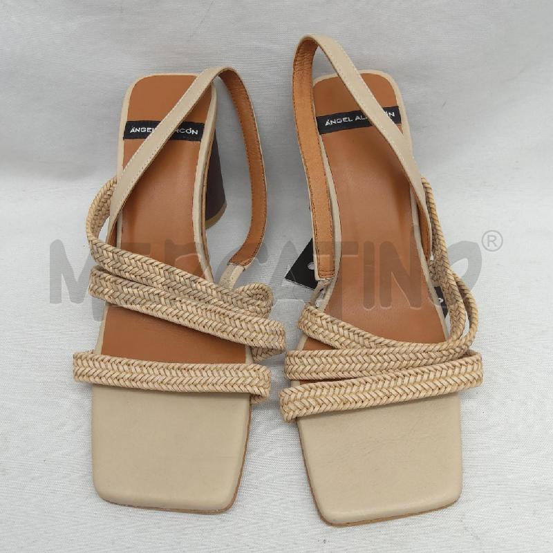 SANDALI DONNA ANGEL ALARCON SC1 BEIGE INTRECCIO  | Mercatino dell'Usato San maurizio canavese 2