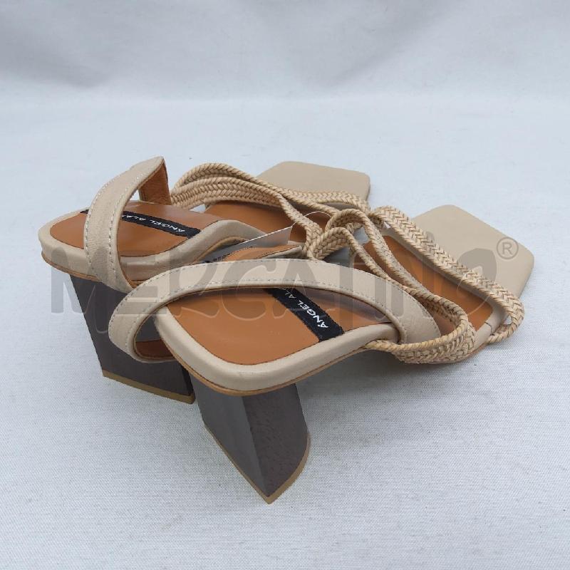 SANDALI DONNA ANGEL ALARCON SC1 BEIGE INTRECCIO  | Mercatino dell'Usato San maurizio canavese 3