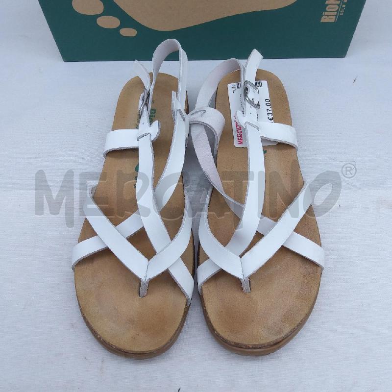 SANDALI DONNA BIONATURA SC2 PELLE INTRECCIATA BIANCA  | Mercatino dell'Usato San maurizio canavese 2