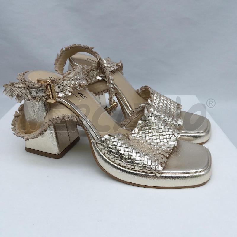 SANDALI DONNA EMANUELLE VEE SC1 PELLE DORATA INTRECCIATA  | Mercatino dell'Usato San maurizio canavese 3