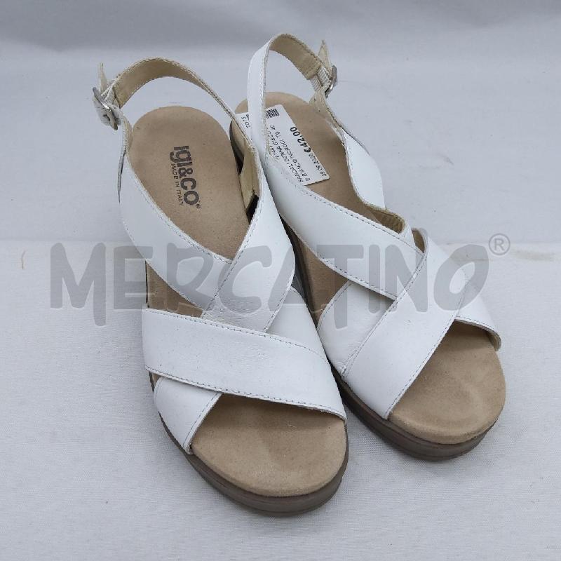SANDALI DONNA GI&CO 1D BIANCO INCROCIO  | Mercatino dell'Usato San maurizio canavese 2