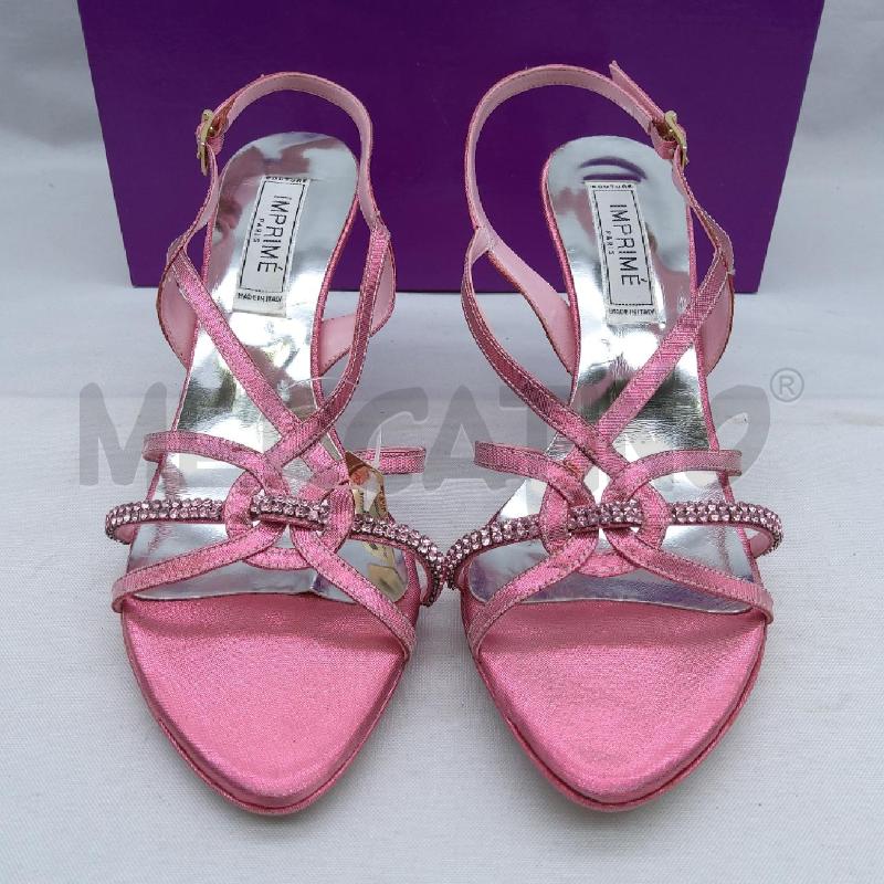 SANDALI DONNA IMPRIMÈ PARIS SC2 ROSA SATIN STRASS  | Mercatino dell'Usato San maurizio canavese 2