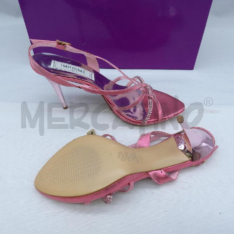 SANDALI DONNA IMPRIMÈ PARIS SC2 ROSA SATIN STRASS  | Mercatino dell'Usato San maurizio canavese 5