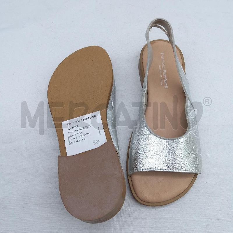 SANDALI DONNA PATRIZIA BONFANTI 1A ARGENTATO  | Mercatino dell'Usato San maurizio canavese 4