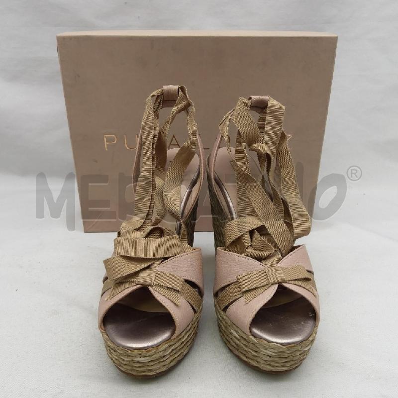 SANDALI DONNA PURA LOPEZ SC1 ROSA NUEDE FIOCCO  | Mercatino dell'Usato San maurizio canavese 3