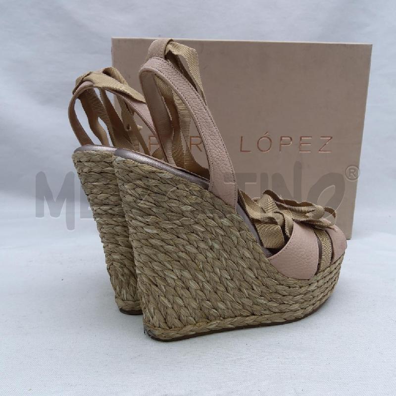 SANDALI DONNA PURA LOPEZ SC1 ROSA NUEDE FIOCCO  | Mercatino dell'Usato San maurizio canavese 4