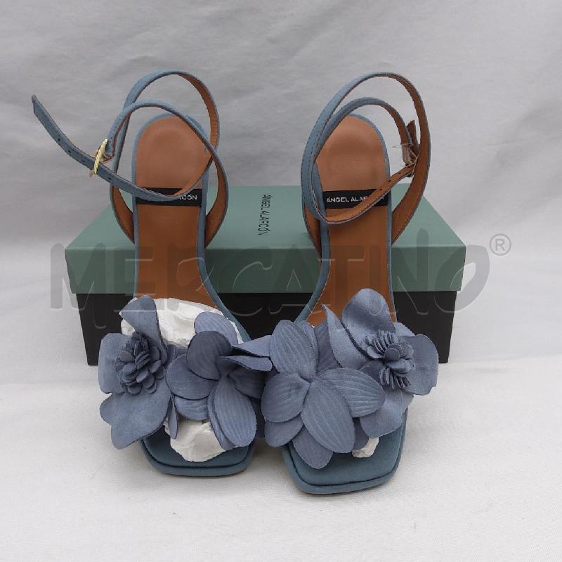 SANDALI DONNA SC1 ANGEL ALARCON AZZURRO FIORI  | Mercatino dell'Usato San maurizio canavese 3
