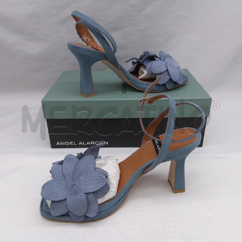 SANDALI DONNA SC1 ANGEL ALARCON AZZURRO FIORI  | Mercatino dell'Usato San maurizio canavese 4