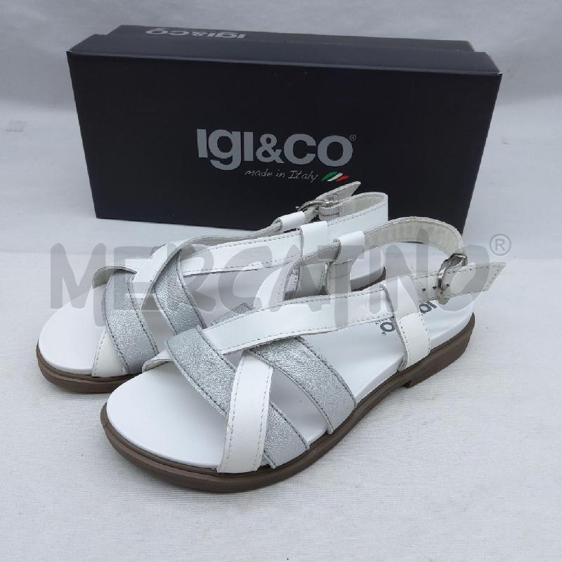 SANDALI D SC2 IGI&CO BIANCO INCROCIO ARGENTATO  | Mercatino dell'Usato San maurizio canavese 1