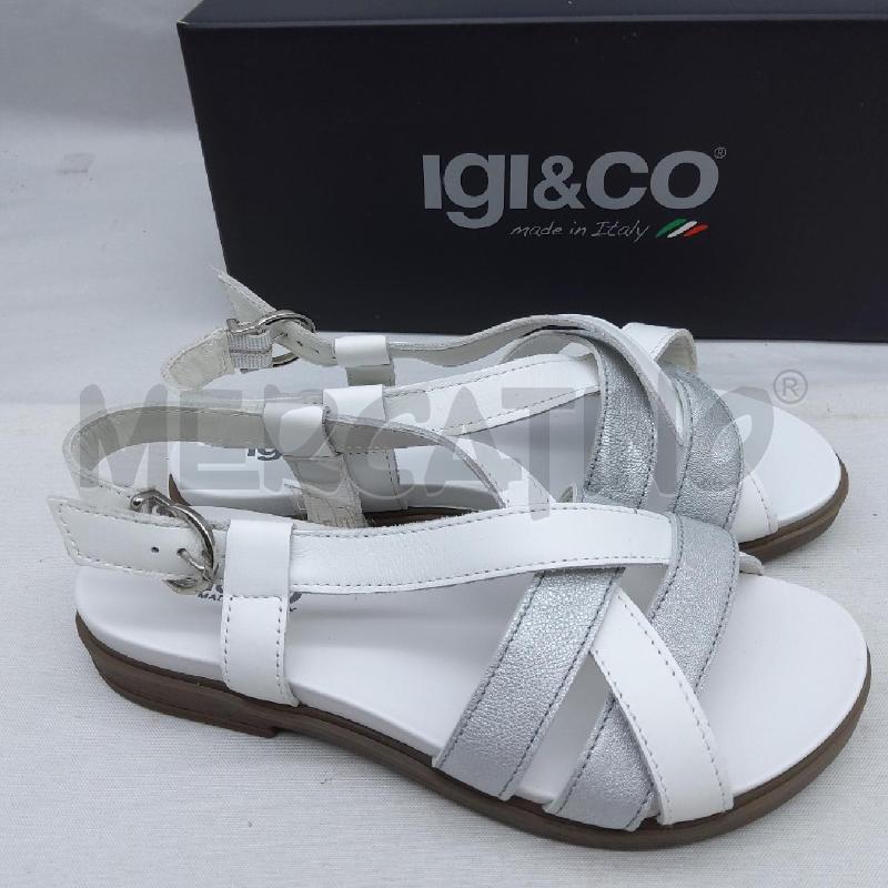 SANDALI D SC2 IGI&CO BIANCO INCROCIO ARGENTATO  | Mercatino dell'Usato San maurizio canavese 3