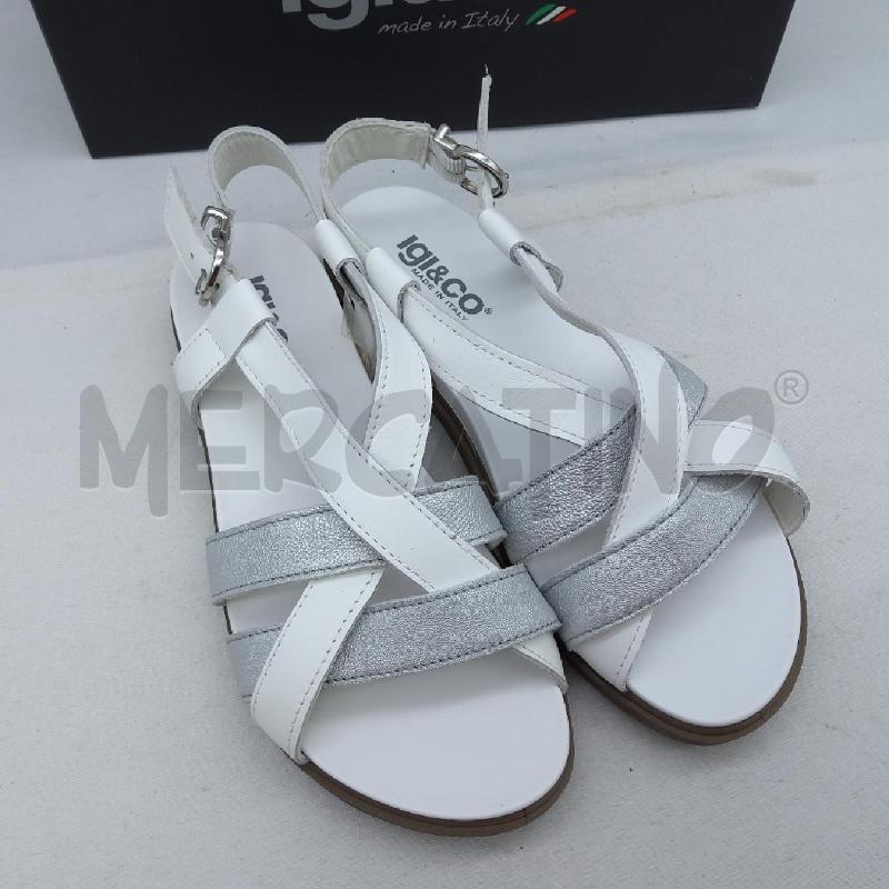 SANDALI D SC2 IGI&CO BIANCO INCROCIO ARGENTATO  | Mercatino dell'Usato San maurizio canavese 4