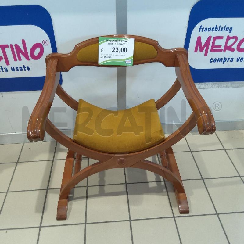SAVONAROLA LEGNO SEDUTA SENAPE | Mercatino dell'Usato San maurizio canavese 1